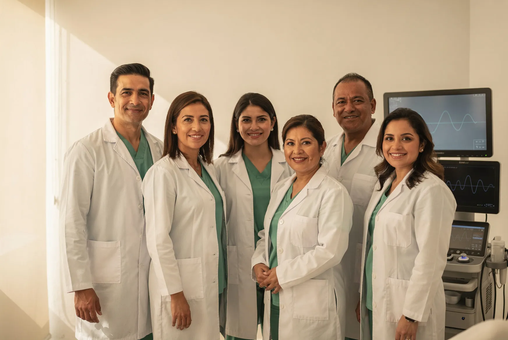 Ilustración: equipo de un laboratorio de neurodiagnóstico en Monterrey