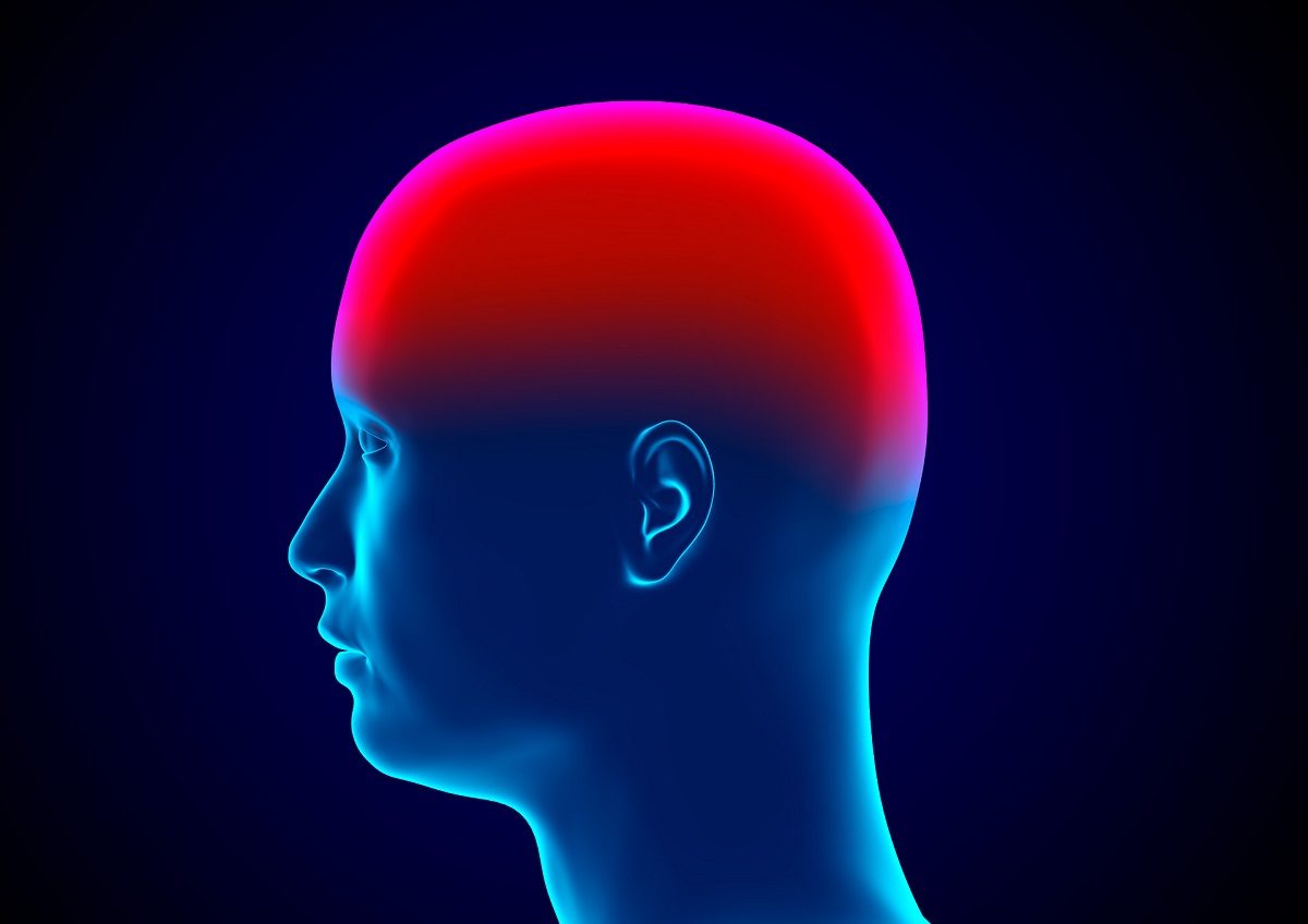 Ilustración de una persona con meningitis
